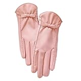 BIGULA Warme und bequeme PU-Lederhandschuhe für Damen mit...