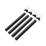 Emuca - Regulierbare Tischbeine Ø60x710mm, 4er Set aus Stahl, regulierbare...