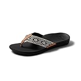 Reef Damen Ortho-Bounce Woven Flipflop, Black/White, 41 EU