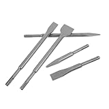 SOLUSTRE 5 Stück Teiliges Betonmeißel set mit Rundschaft aus Stahl...