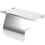 NUOBESTY Wandmontierter Toilettenpapierhalter mit Ablage Edelstahl...