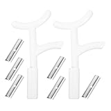 LOORGVEL 2 Stück Pfeilbefiederungs Entferner aus Kunststoff mit 6 Klingen...