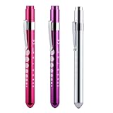 3 Stück Set Pupillenleuchte in Lila, Rosa, Silber, LED Taschenlampe...