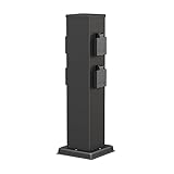 ledscom.de Garten Steckdosensäule Polly für außen, IP44, 4-Fach,...