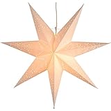 EGLO Weihnachtsstern für innen, Dekostern beleuchtet aus Papier zum...