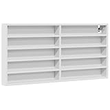 vidaXL Vitrinenschrank, Sammlervitrine 10 Ablagen, Hängevitrine Wandregal...
