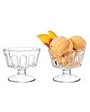 madame coco Eisschalen Glas 2er Set 145 ml, Alouette Eisbecher Glas,...