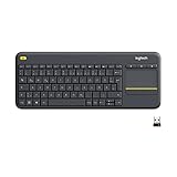 Logitech K400 Plus Kabellose Touch-TV-Tastatur mit integriertem Touchpad,...