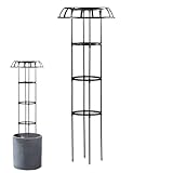 Garten-Obelisk – pulverbeschichteter Stahl, freistehend, großer...