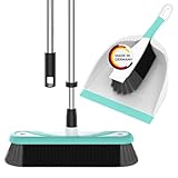 Rival Kehrgarnitur & Besen Set türkis – Kehrblech mit Handbesen & Besen...