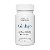 NatuGena Ginkgo, Ginkgo Biloba Kapseln(50:1), trägt zur Unterstützung und...