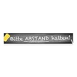 Fussbodenaufkleber Motiv: Kreide - Abstand halten (1000x150 mm)...