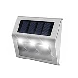 POPETPOP 4 Stücke Solar-Wandleuchte Solardeckbeleuchtung...