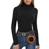 AMIYOYO Pullover Damen Rollkragenpullover Langarm Thermounterwäsche...