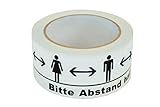 WeltiesSmartTools Corona Hinweis-Klebeband Weiß/Schwarz Bitte Abstand...