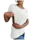 MNRIUOCII Damen Stillshirt Kurzarm Umstandsshirt Stillen Stillfreundliches...