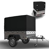 YALYAYA Anhängerplane hochplane 210x114x90 cm, Randverstärkte Anhänger...