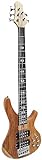 ELEKTROBASS 5-SAITER - NATUR MATT FINISH - SICHTBARE HOLZMASERUNG - E-BASS...