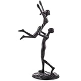 Sziqiqi Vintage Paar Statue Figuren – Gusseisen Rustikale Figur Metall...