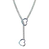 Herzkette für Damen, Halskette mit Herz-Anhänger, Punk, Herz-Halskette,...