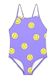 weVSwe Sonnenanzug Kinder Mädchen Badebekleidung Einteiler Lila Smiley...