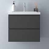Biubiubath Badezimmermöbel 60cm Mineralguss Waschtisch mit Unterschrank...