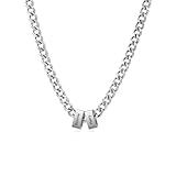 Amsgedhie Personalisierte Herren Kette mit Eingravierten Namen...