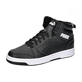 PUMA Rebound V6 MID WTR JR Sneaker, Shadow Gray Black White, 38 EU