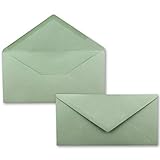 50 Brief-Umschläge Eukalyptus (Grün) DIN Lang - 110 x 220 mm (11 x 22 cm)...