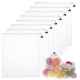 BOHUIZ 8 Stück Obst Gemüse Netztasche, Wiederverwendbar Gemüsenetz...