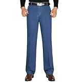 Naracomfy Herren-Hose, flexible Taille, gerade Passform, bequem, Denim,...