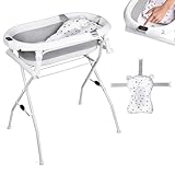 moovkee. Babybadewanne mit Gestell 80cm - Grau Baby Badewanne Faltbar mit...