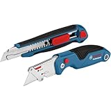 Bosch Professional 2 tlg. Messer Set (mit Universal Klappmesser und Profi...