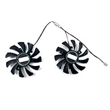 LFGOZSD Lüfter, 75 mm, 2-polig, HA8010H12F-Z, GPU-Lüfter für MSI GTX1050...