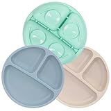 MOJINL Silikon Baby Teller Rutschfester Kinderteller BPA Frei Kinder...