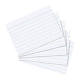 Herlitz Karteikarten, DIN A6, weiß, liniert, 100 Stück