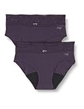 sloggi Damen Period Pants Light 2P Hipster, Blueberry, L (2er Pack)