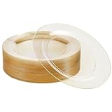 MATANA 25 Premium Plastikteller mit Goldglitter, 26cm - Mehrweg...