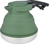 C.A.O. Faltbarer Wasserkocher aus Silikon, 1,2 l, aus Silikon & Edelstahl,...