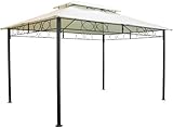 Primaster Pavillon Bari 3x4m beige wasserabweisend Festzelt Gartenpavillon