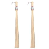 BIUDECO Praktischer Bambus Klopfstock Rücken Massagestab 2 Stück Hellgelb...