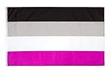 PHENO FLAGS Asexuelle Flagge - Asexuellefahne 90x150 cm mit Messing-Ösen -...