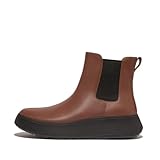 Fitflop Damen F-Mode Leather Flatform Chelsea Boots Stiefel, Sattes Braun,...