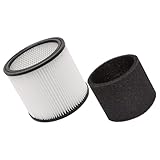 VILLCASE Filter Ersatzset Kompatibel mit Shop Vac 2 Stück Filterzubehör...