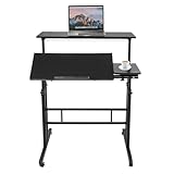 homewell Computer-Schreibtisch, verstellbar, mit neigbarer Platte, Sitz-...