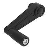 Cabilock 12mm Kurbelgriff Handkurbel mit Rundem Loch Schwarzer...