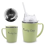 WEGREAT 3-in-1 Trinkbecher für Senioren: 350ml Schnabeltasse mit Griff und...