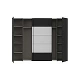 Forte NARAGO Kleiderschrank 270, 4-türiger Dreh-/Schwebetürenschrank mit...