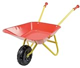 Idena 7131707 - Metallschubkarre für Kinder ab 6 Jahren in rot gelb, ca....