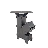 Fire World Raketenofen inkl. 5 mm Grillplatte Rocket Stove Stecksystem aus...